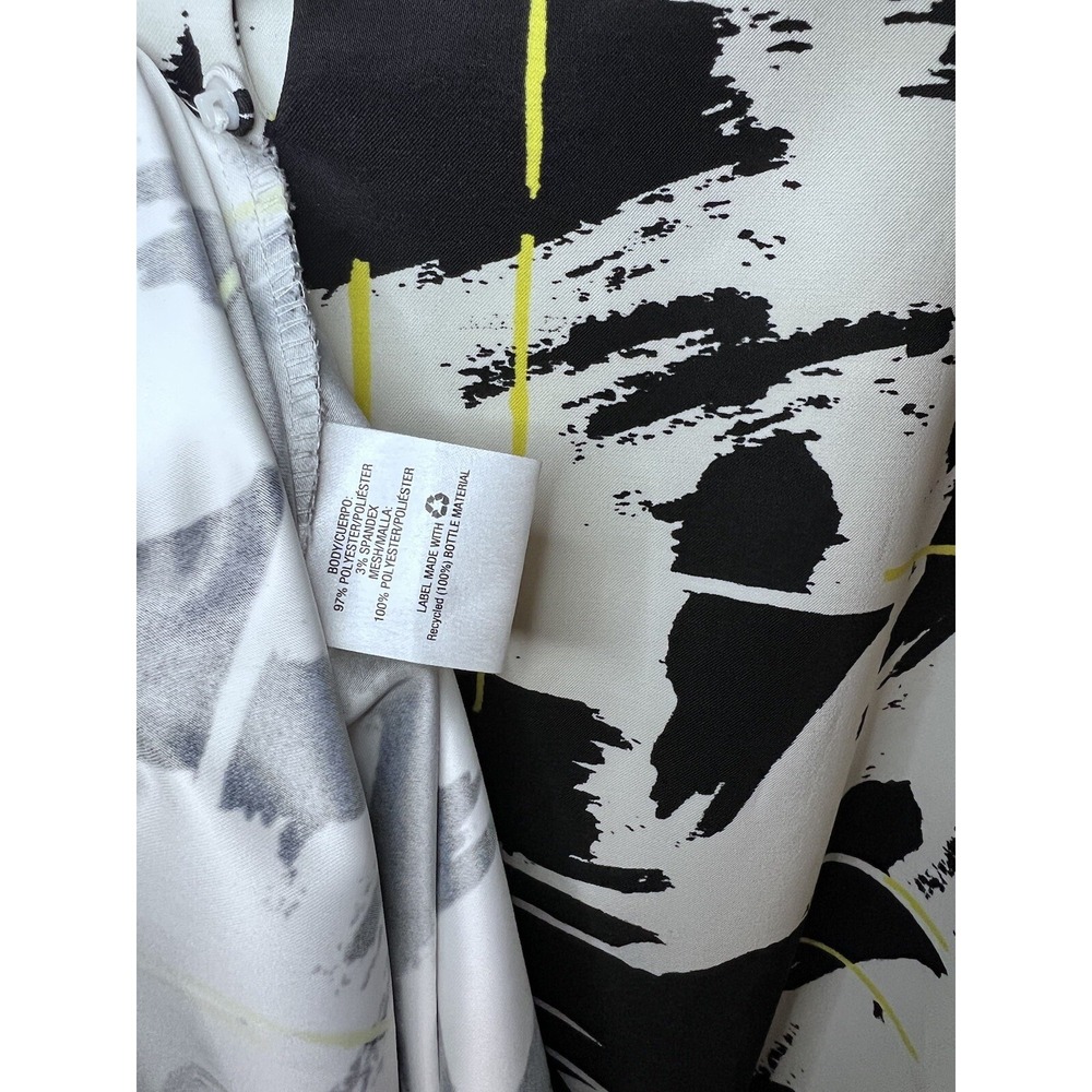 Metaphor‎ Shift Dress Abstract Mesh Black White Yellow Medium - Picture 8 of 8